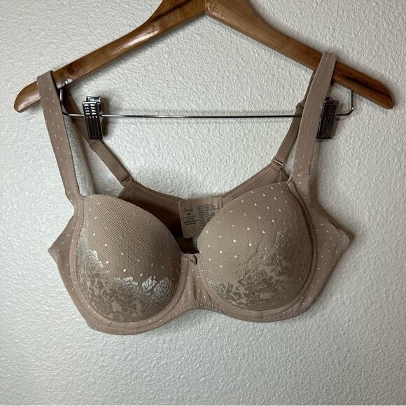 Soma 111603 Tan Nude Floral Stunning Support Full Coverage Bra 34D - Picture 2 of 7